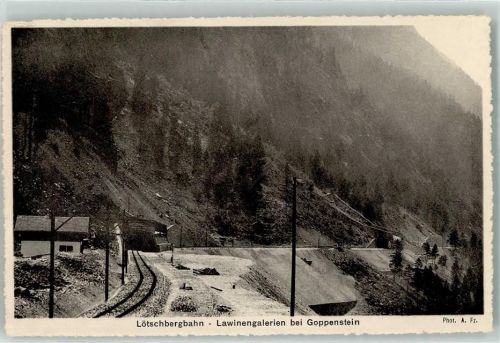 3917 Goppenstein - Lötschbergbahn Lawinengalerien