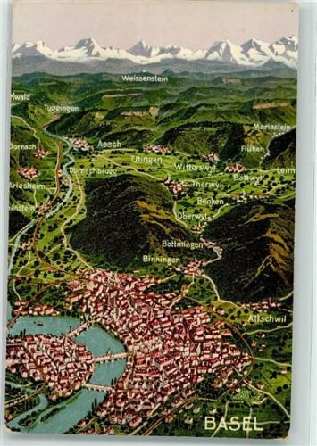 4000 Basel Bâle - Landkarte