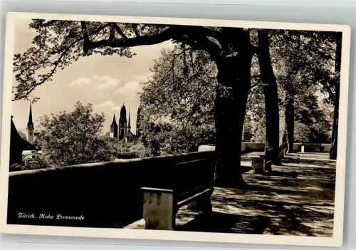 8000 Zürich 1928 Foto AK Hohe Promenade