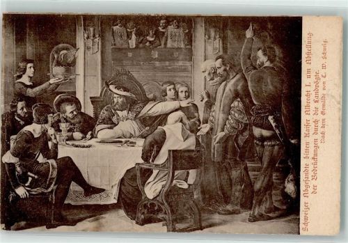 8280 Emmishofen Kreuzlingen Künstlerkarte Schw. Abgesandte Kaiser Albrecht I. Gemälde W. Schurig Serie I. Nr. 2 Ort lt. Verlag