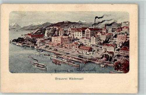 8820 Wädenswil 1930 Gebrauchsspuren Brauerei Hafen