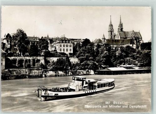 4000 Basel Bâle - Dampfschiff Rhy Blitz Münster