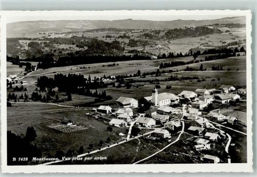2362 Montfaucon Karte beschädigt Fliegeraufnahme