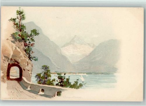 1899 Lithographie Verlag Vouga & Cie - Axenstraße , sehr gute Erhaltung AK