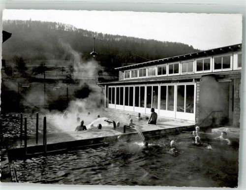 5330 Bad Zurzach 1956 Foto AK Schwimmbad