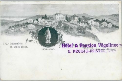 9000 St. Gallen S. Gallo - Hotel Pension Vögelinseg Strasenban St. Gallen-Trogen