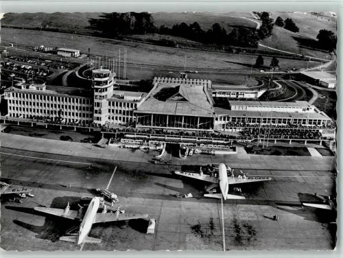1957 - Restaurant, Flugfeld , Flugzeuge AK
