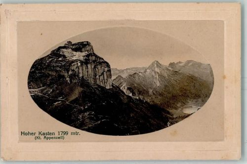 1914 Prägedruck Passepartout Hoher Kasten