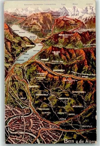 3000 Bern Berne - Vogelschau Thuner See