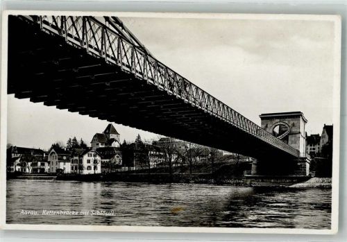 5000 Aarau Foto AK Kettenbrücke Schlössli