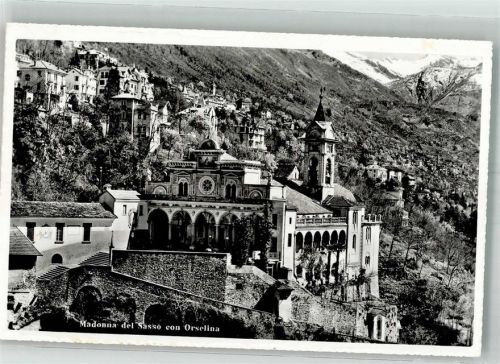 6644 Orselina 1956 Foto AK Kath. Kirche Madonna del Sasso