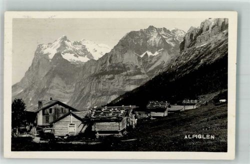 Alpiglen 1926 Foto AK Pension des Alpes