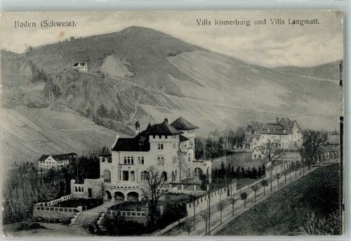 5400 Baden 1910 Foto AK Villa Römerburg Villa Langmatt