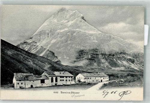 Bernina 1906 Foto AK Pension Bernina-Häuser