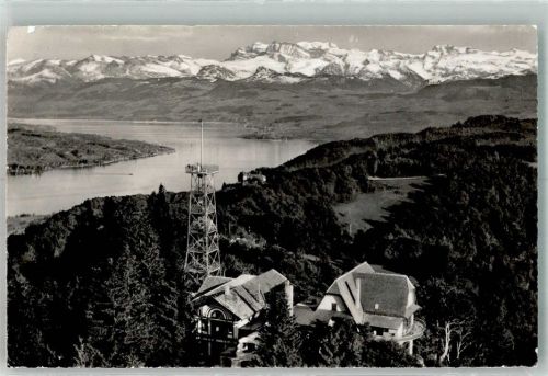8143 Uetliberg 1955 Foto AK Aussichtturm Berghaus Uto-Kulm
