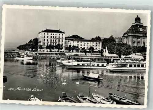 2000 Neuchâtel Neuenburg 1958 Gebrauchsspuren Hafen