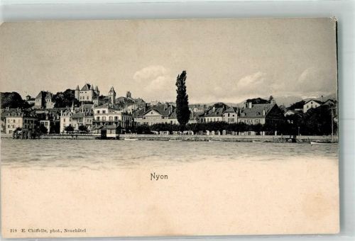 1260 Nyon Foto AK Schloss Hafen