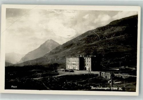 7742 Poschiavo Foto AK Auto Bernina Hospiz
