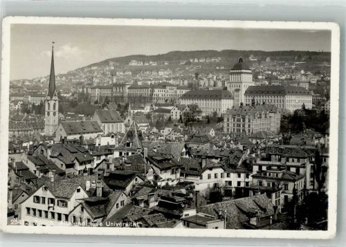 8000 Zürich 1919 Foto AK Alte und Neue Universität Kirche