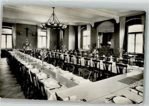 6078 Lungern 1969 Foto AK Hotel Haus St. Josef Speisesaal