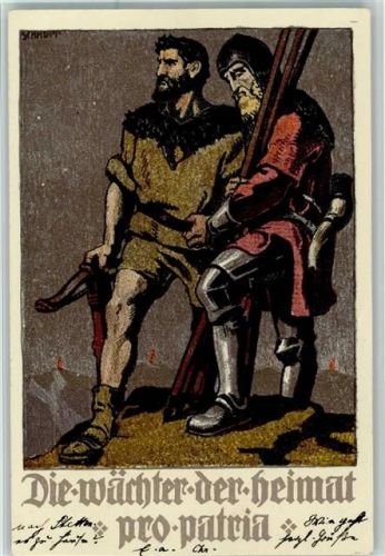 Die Wächter der Heimat Bundesfeier / Pro Patria Schweiz 1910