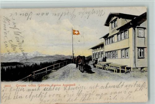 Gäbris 1906 - Kanton Appenzell Pferdekutsche Wappen