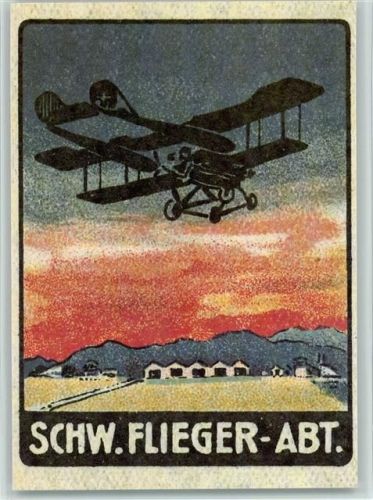 Künstlerkarte Reproduktion Marken der Schw. Flieger-Abt. Jakob Ramp Nr. 566 Soldatenmarken