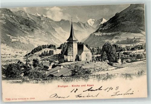 3714 Frutigen 1903 - Kirche Alpen