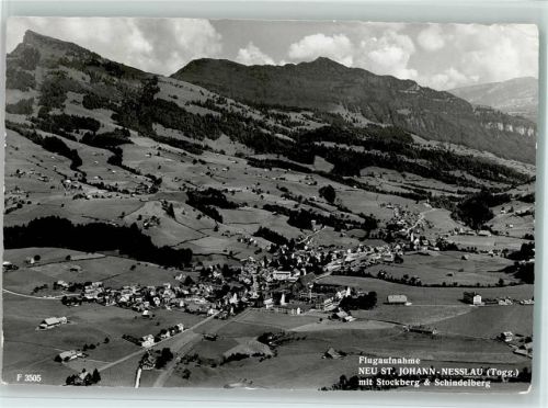 9652 Neu St. Johann - Nesslau mit Stockberg und Schindelberg Flugaufnahme