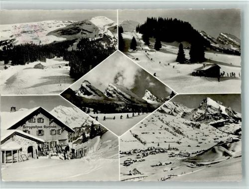 9656 Alt St. Johann - Skigebiet Alp Sellamatt-Ruestel Winter Skifahrer Skilifte