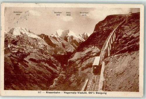 Niesen 1918 - Niesenbahn Viadukt Hegernalp