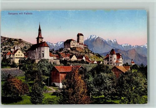 7320 Sargans 1930 - mit Falknis