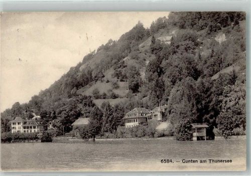 3654 Gunten 1912 Foto AK Thunersee