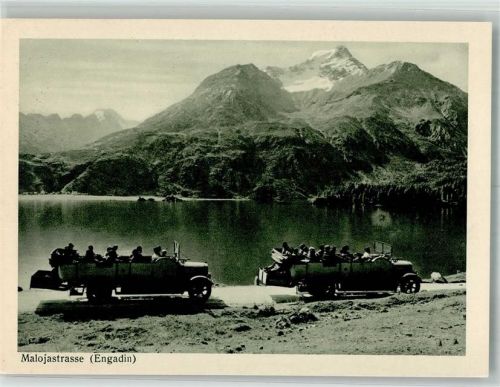 Maloja Postauto Malojastrasse Postkutsche Schweiz Foto AK