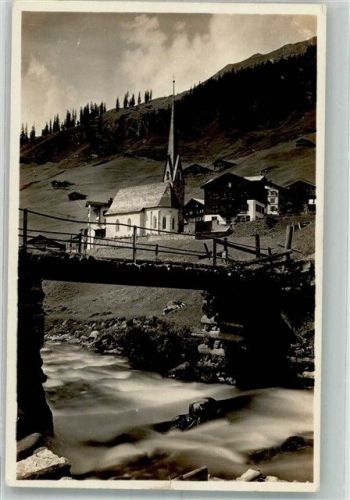 7246 St. Antönien 1931 Foto AK Kirche