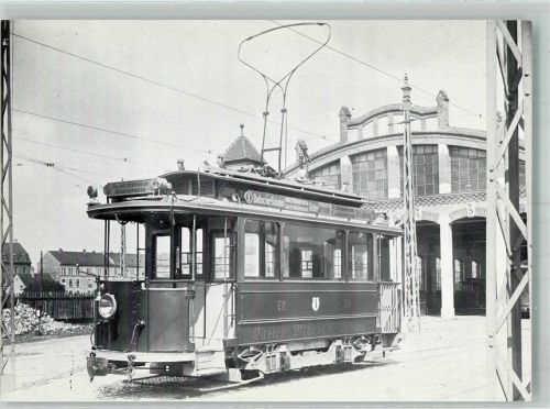 4000 Basel Bâle Foto AK Straßenbahn Serie 77.83 Depot Wiesenplatz