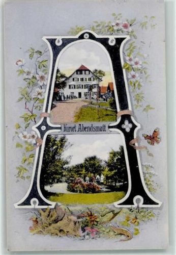 4432 Lampenberg 1911 Lithographie Buchstabenkarte Kurort Abendsmatt