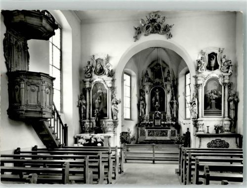 8265 Mammern Foto AK Wallfahrts- Kirche Klingenzell innen