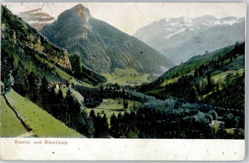 3713 Reichenbach im Kandertal 1911 Lithographie Kiental Blümlisalp