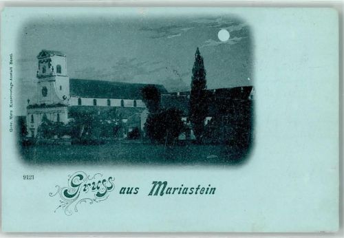 4115 Mariastein 1899 Mondschein Kloster