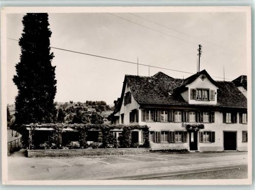 8706 Obermeilen Meilen 1955 Foto AK Restaurant Schiffli, sehr gute Erhaltung AK