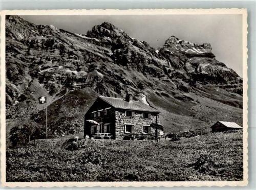 Anzeindaz 1957 Foto AK Hüttenstempel Giacomini