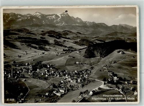 9042 Speicher Gebrauchsspuren Fliegeraufnahme Vögelinsegg Zensurstempel 354