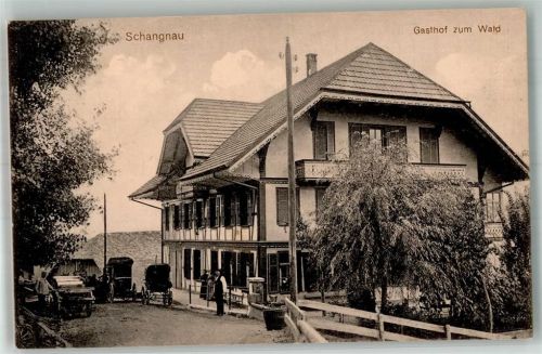 6197 Schangnau Foto AK Gasthaus zum Wald Feldpost Infanterie -Rekruten-Schule 3. Div.