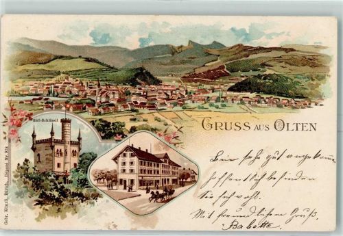 4600 Olten 1900 Lithographie Säli-Schlössli