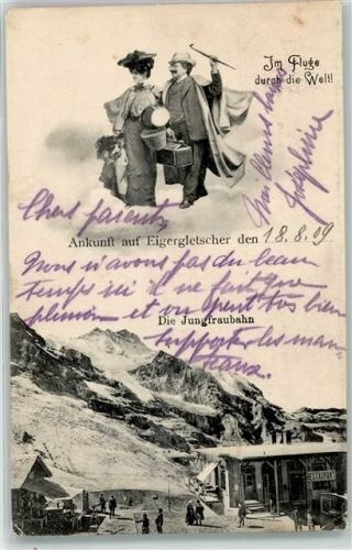3823 Eigergletscher 1909 - Im Fluge durch die Welt