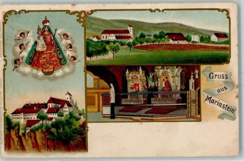 4115 Mariastein 1909 Gebrauchsspuren Gnadenbild Lithographie
