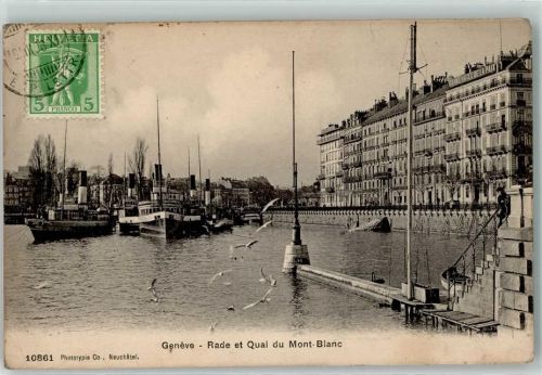 1200 Genève Genf 1908 - Rade et Quai du Mont Blanc
