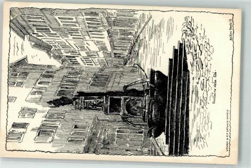 1200 Genève Genf Künstlerkarte Fontaine de la Cite sign. Helene Hantz