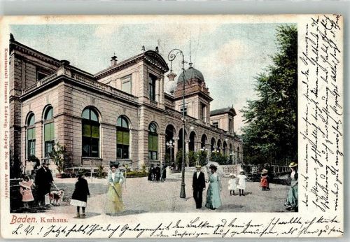 5400 Baden 1903 Foto AK Kurhaus Bahnpost Zug 2029